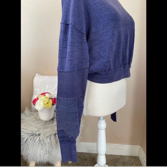 Free People We the Free 5 Star Pullover Sweatshirt Blue - Picture 5 of 9